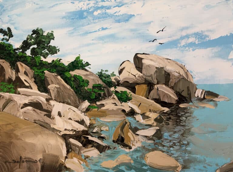 How to Paint Impasto Rocks