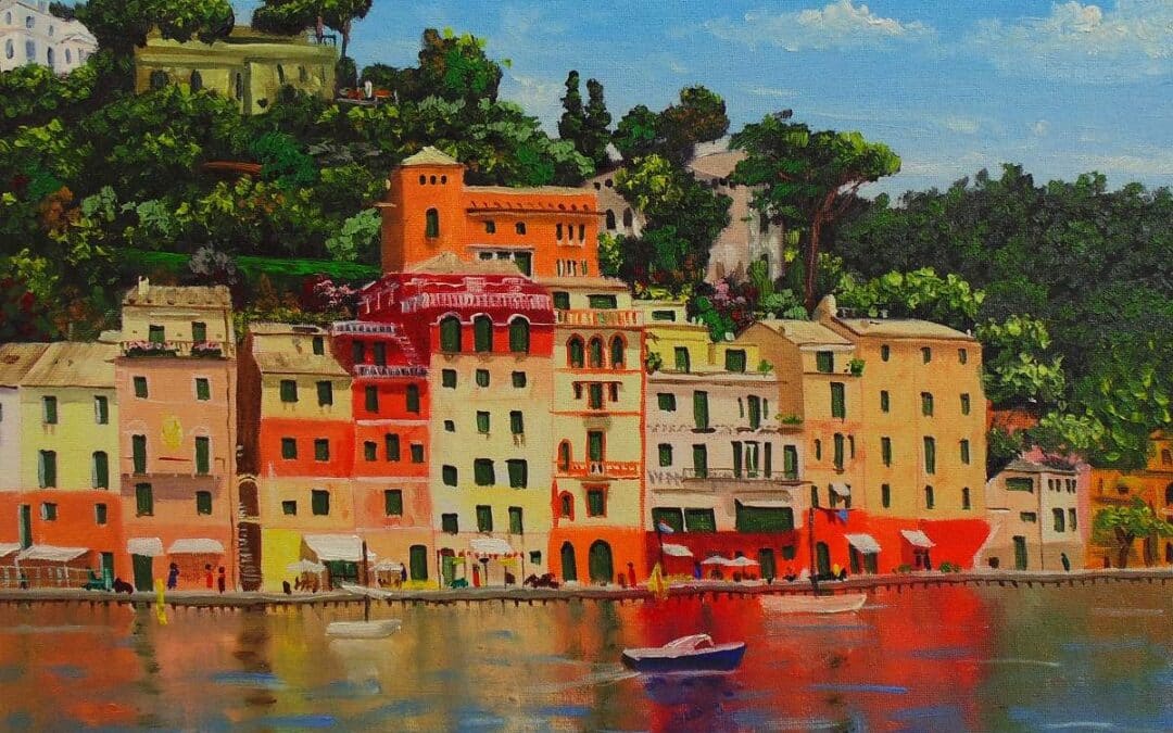 How to Paint Portofino Harbour in Oil