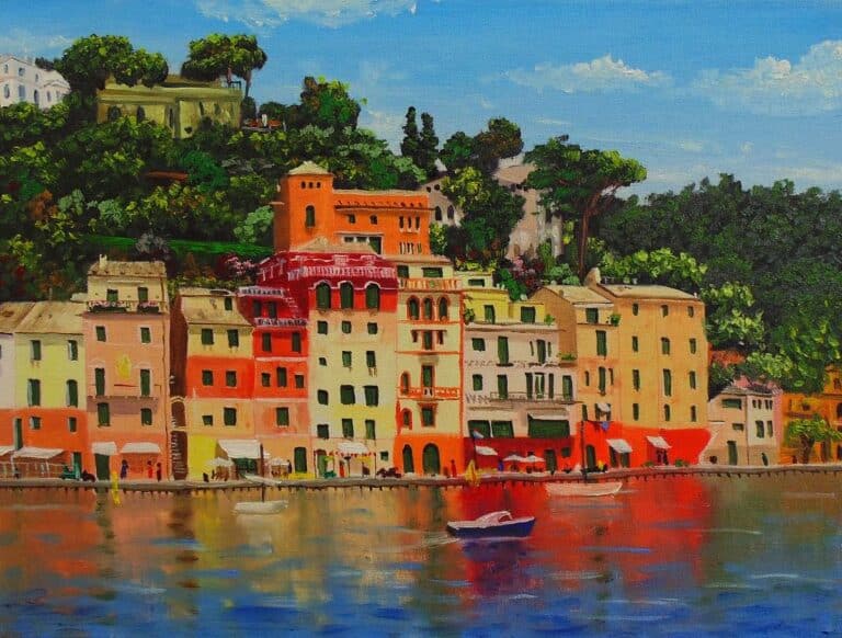 How to Paint Portofino Harbour in Oil