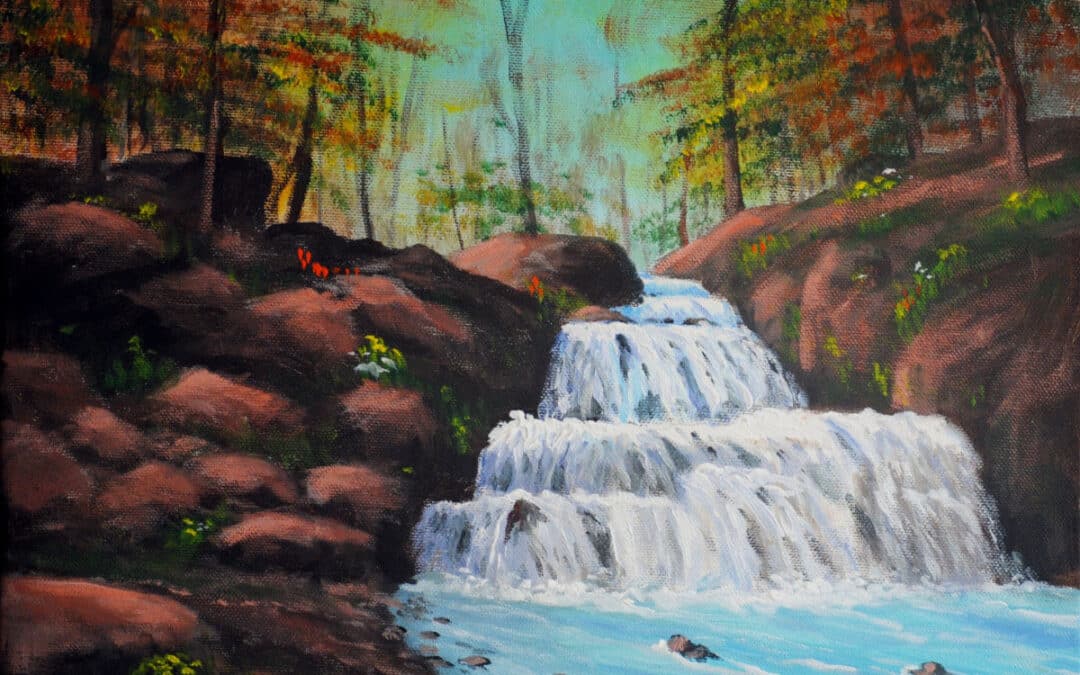 How to Paint Rapids in a Stream in Acrylic