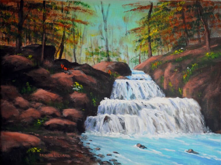 How to Paint Rapids in a Stream in Acrylic