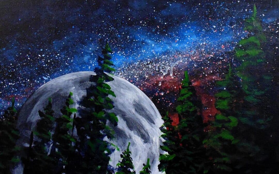 How to Paint the Stars and Moon in Acrylic