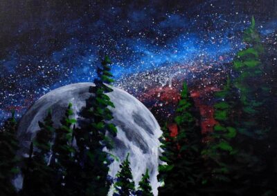 How to Paint the Stars and Moon in Acrylic