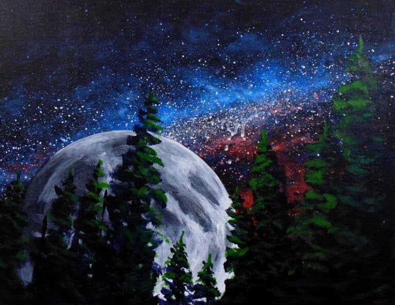 How to Paint the Stars and Moon in Acrylic