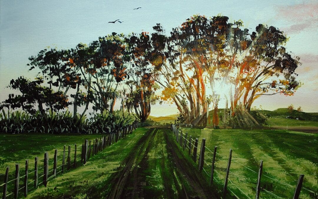 How to Paint Sunset Trees in Acrylic