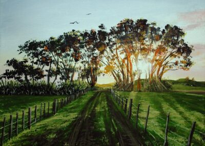 How to Paint Sunset Trees in Acrylic