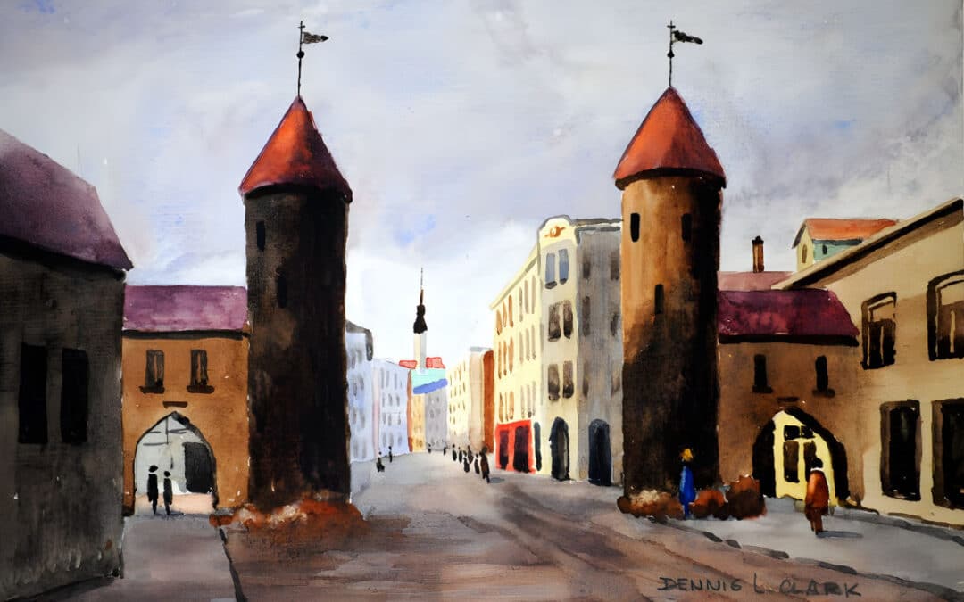How to Paint The City Gate in Watercolor