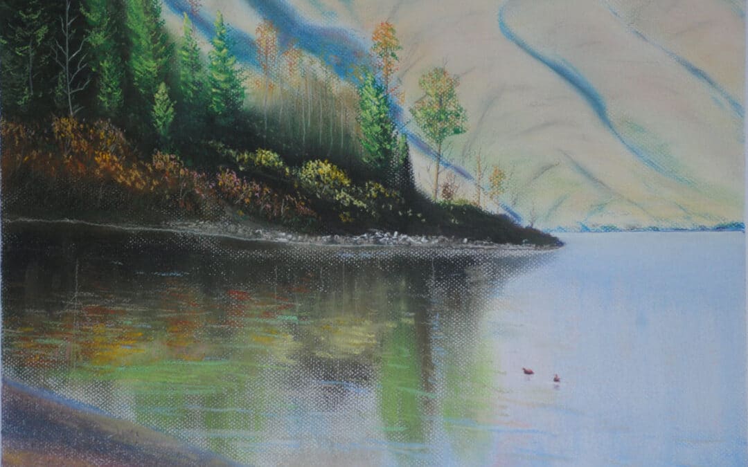 How to Draw Lake Wakatipu in Pastel