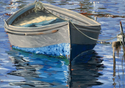 Paint a Moored Boat in Oil