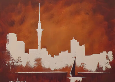 How to Paint an Abstract Skyline in Oil