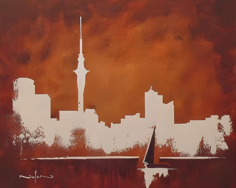 How to Paint an Abstract Skyline in Oil