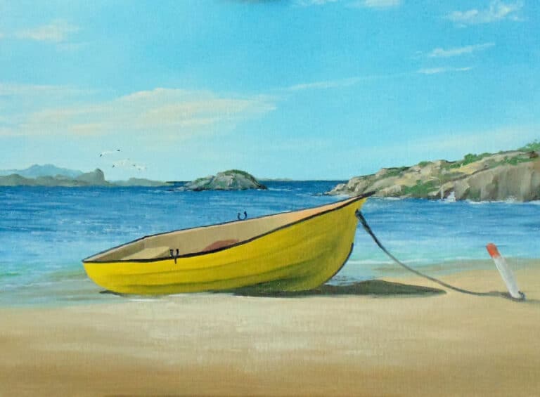 How to Paint a Boat on The Beach in Oil