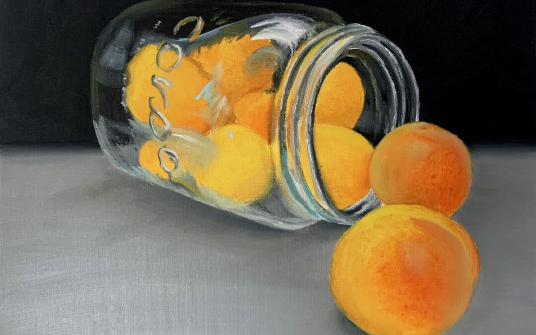 Mason Jar Still Life in Oil