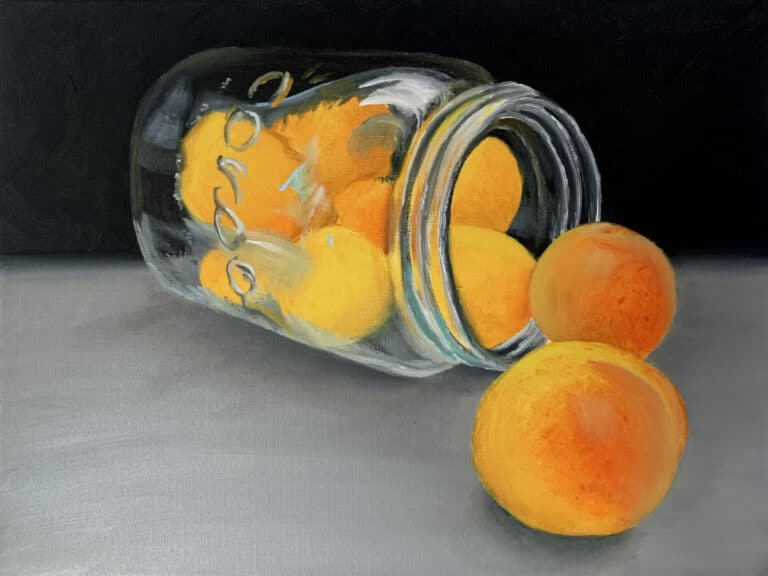 Mason Jar Still Life in Oil