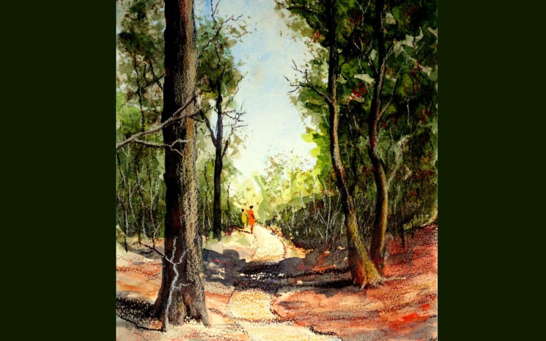Paint a Forest in Mixed Media