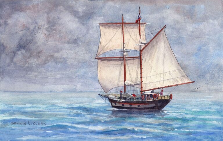 Paint a Tall Ship in Watercolor
