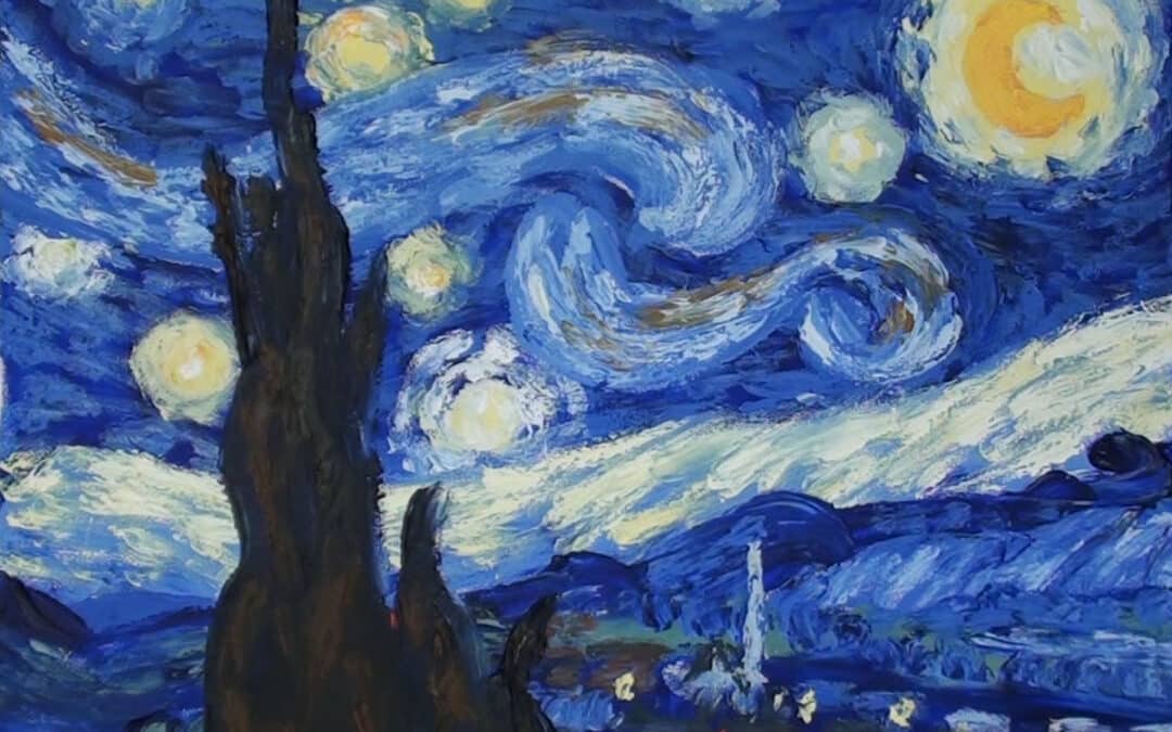 Finger Painting Tutorial – Starry Night