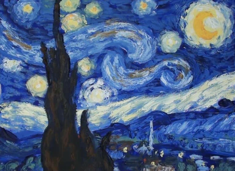Finger Painting Tutorial – Starry Night