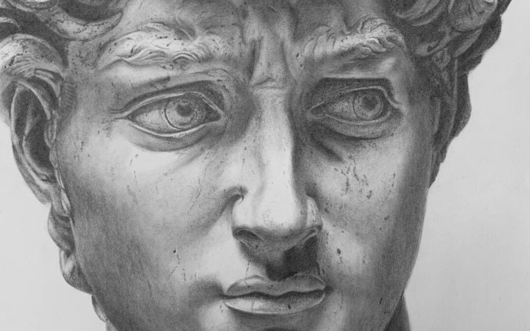 Statue of David Portrait Drawing