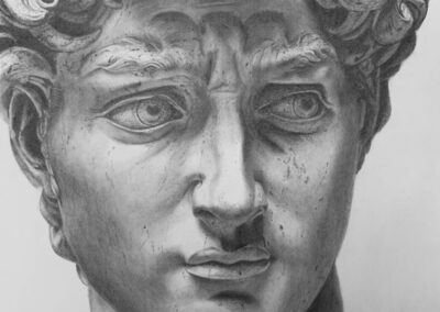 Statue of David Portrait Drawing