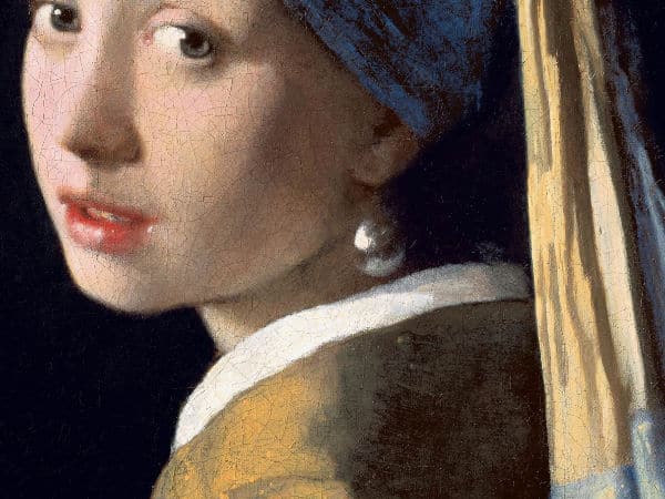 Vermeer painting showing reflected light on face