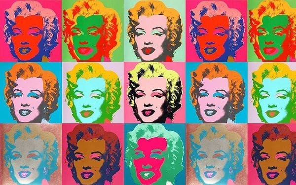 Repeating pattern pop art by Andy Warhol