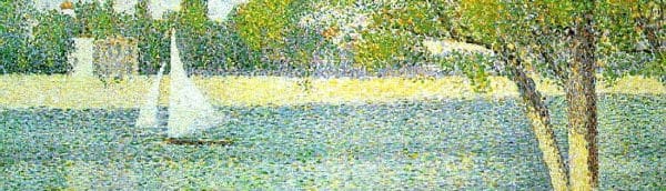 George Seurat pointillism painting crop