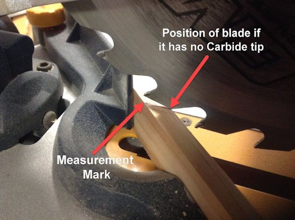 Blade measurement without Carbide tip