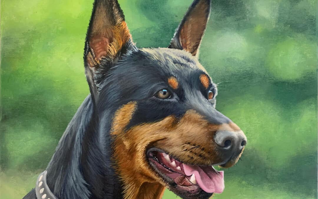 Realistic Doberman Painting Tutorial