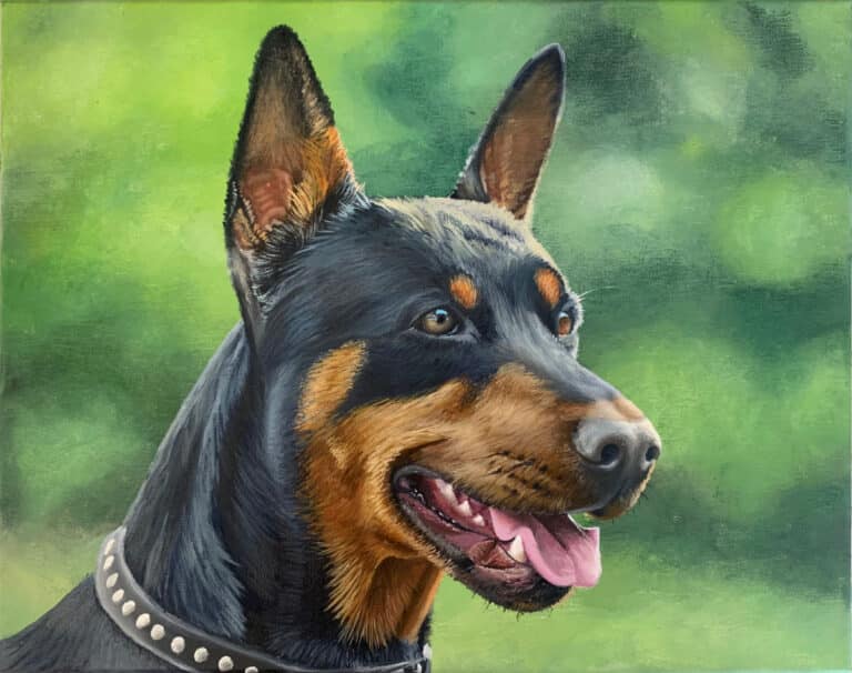 Realistic Doberman Painting Tutorial