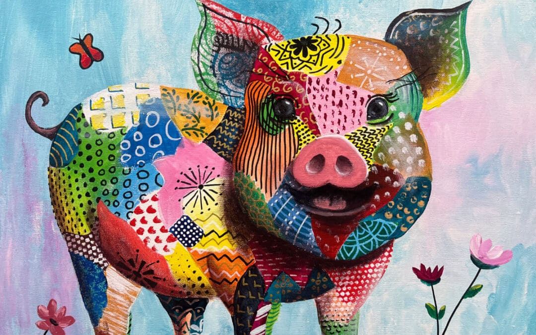 Painting Whimsical Patchwork Animals