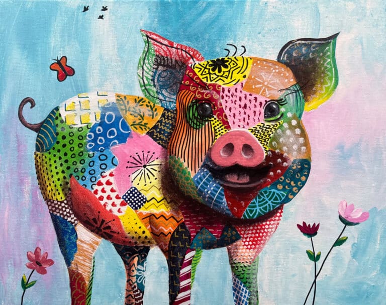 Painting Whimsical Patchwork Animals